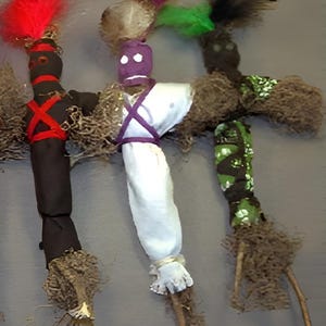 Echte New Orleans Voodoo Puppe. Handgemacht, Gesegnet, Traditionell Hergestellt, Poppet, Moos Puppe,