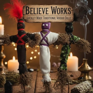 Bambola voodoo di New Orleans fatta a mano: Blessed Moss Poppet