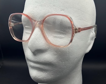 Monture de lunettes en plastique transparente rose Maria Di Stefano pour femme, rare, vintage