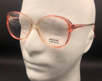 Monture de lunettes en plastique rouge translucide des années 80 Michelle K. Blyth Michelle rouge des années 80 pour femmes