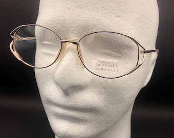 Vintage Glitter violet monture de lunettes en métal unique des années 70 des années 80 pour femmes