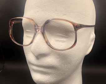 Monture de lunettes en plastique pour hommes et femmes vintage des années 70, 80, translucide, marron