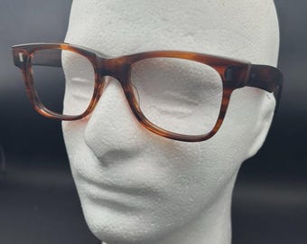 Monture de lunettes vintage en plastique marron foncé des années 70 des années 80 pour hommes et femmes