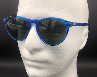 Monture de lunettes de soleil vintage bleu noir PUMA LICEFA W. GERMANY pour homme et femme