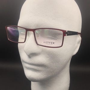 Designer Red Rectangular Oliver Eyewear Men's Stylish Glasses Spectacle Frame