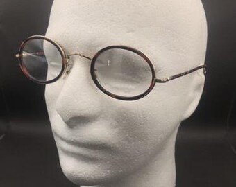 Monture de lunettes en métal à motifs pour homme, femme, or 10 ct