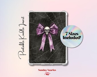 Dark Romance Spooky Halloween Kindle Insert, Gothic Coquette Bow Kobo Insert,  Fantasy Kobo Libra Accessory , Digital Download Bookish