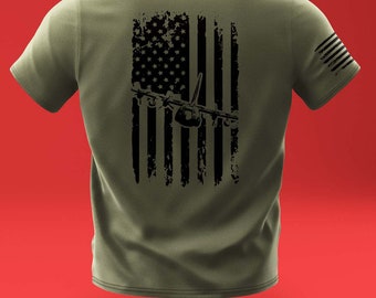 C-130 Amerikanische Flagge Shirt (7 Farboptionen)