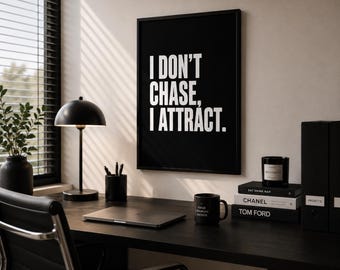 Bold Affirmation Print, Motivational Quote, Black White Wall Art (Digital Download) SET OF 10