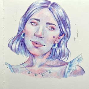 Custom Colorful Portrait Drawing Colored Pencil