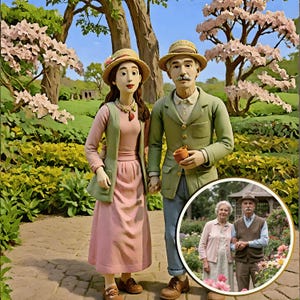 Benutzerdefiniertes Paarporträt im 3D-Stil - 3D-Karikatur, personalisiertes Karikaturporträt, Familienporträt aus Fotogeschenk