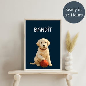 Custom Pet Cartoon Portrait, Custom Pet Character Art, Pet Lover Gift Idea, Unique Pet Illustration Gift, Wall Art Dog, Pet Memorial Gift