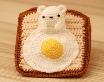 Toasty Teddy Crochet Pattern: Bear on Bread Amigurumi (PDF)