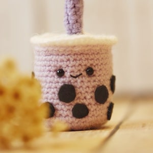 Amigurumi Crochet Pattern (PDF in English): Bubble Tea