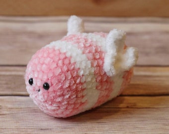 Amigurumi Crochet Pattern (PDF in English): Strawberry Bee