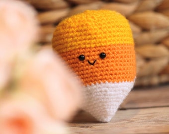 Candy Corn Amigurumi Crochet Pattern: Halloween Crochet Food (PDF)