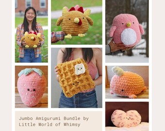 Jumbo Amigurumi PDF Pattern Bundle: 6 Chunky Crochet Patterns (75% Off)