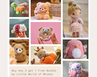 4 for 3 Pattern Bundle | Crochet Animal / Amigurumi patterns | Buy 3 get 1 free!