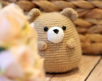 Waffle el oso gordito: Patrón de osito de peluche a crochet (PDF)