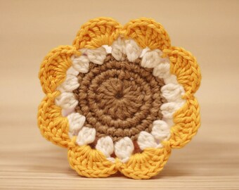 Crochet Flower Coaster Pattern: Beginner-Friendly DIY Home Decor (PDF)
