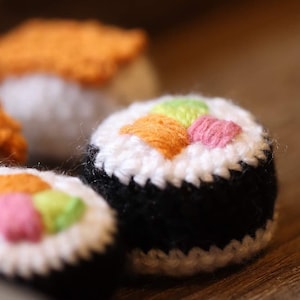 Amigurumi Crochet Pattern (PDF in English): Sushi Set, Sashimi, Nigiri, Maki Roll