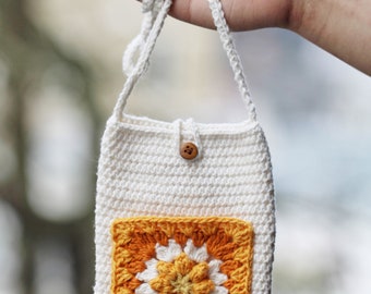 Patrón de funda para teléfono de crochet con diseño de abuela Starburst Square (PDF)