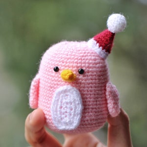 Amigurumi Christmas Penguin Crochet Pattern: Papaya, Mini Festive Penguin (PDF)