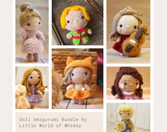 Doll Amigurumi PDF Pattern Bundle 80% off