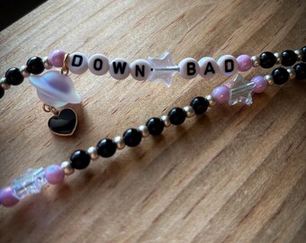Personalized Teacher Lanyard: "Down Bad" with UFO Charm, Breakaway Clasp