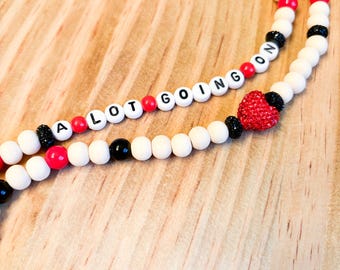 SwiftE teacher lanyard | A Lot Going On | Breakaway clasp | Personalized lanyard | Black and Red