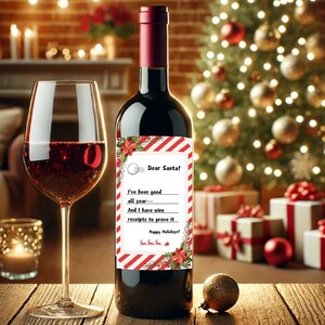 3 kerstwijnetiketten, direct downloadbare pdf-sjablonen, kerstcadeau, grappig sarcastisch wijnetiket, trouwen met kerst, 3 ontwerpen