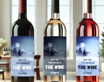 Funny Christmas Wine Label , Printable Holiday Bottle Label, Christmas gift, Sarcastic Christmas wine label, Instant Download PDF & JPG,