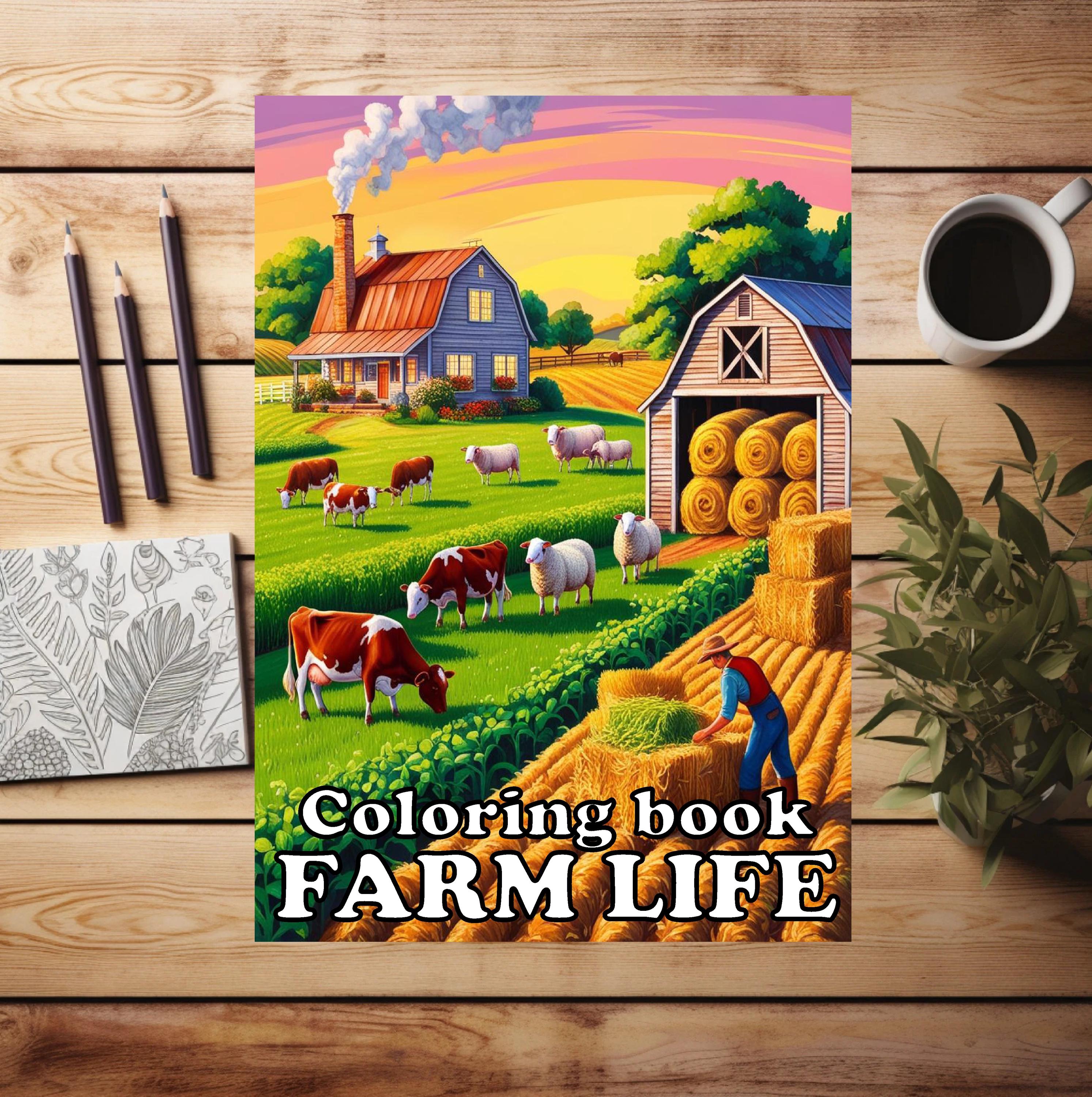 Printable Farm Life Coloring Book, Farm Life Coloring Book for Kids ...