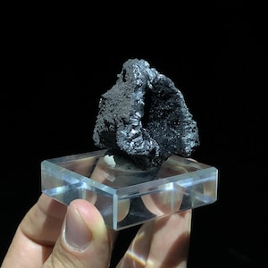 Pyrolusite with Manganite and Goethite – Natural geode from Taouz, Morocco – 4×4.3×4.5 cm 56 g