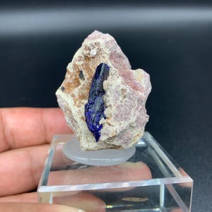 Azurite from Kerrouchen province of Khenifra Morocco dimensions (3.5x4.5cm)