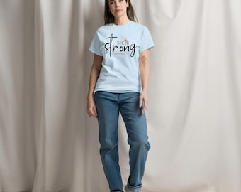 She Is Strong Christian T-Shirt – Proverbs 31:25 Cotton Tee