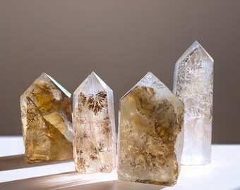 High Quality Dendritic Quartz towers with hematoid, also known as Dendritic Golden Healer
