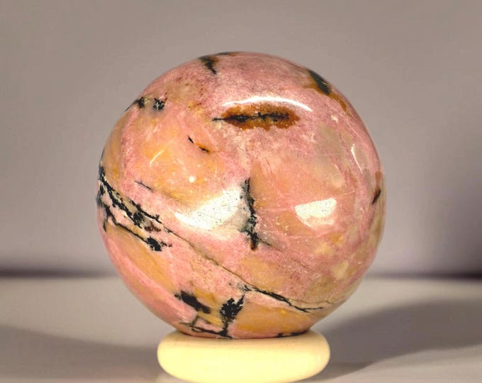 Rhodonite sphere (40mm diameter)