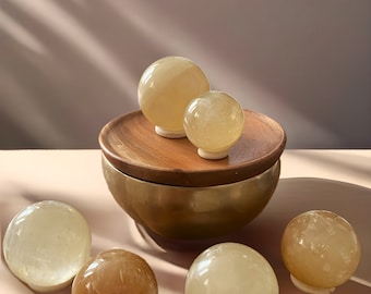 Honey Optical Calcite Sphere