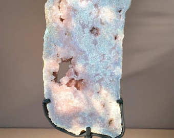 Pink Amethyst Statement Slab / Slice - Stand Included