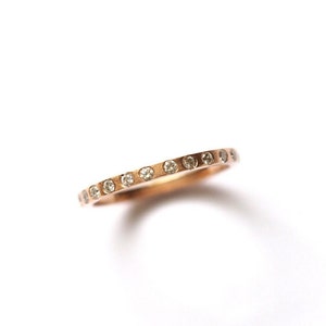 Half Eternity Ring / Gold Diamond Band / Recycled 9ct Yellow White or Rose Gold / Diamond Wedding Ring / RockCakes image 1