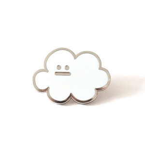 Cloud Enamel Pin Badge / Cloud Brooch / Cloud Pin / Cute Cloud / Kawaii Cloud Brooch / Every Cloud Has A Silver Lining / RockCakes Jewellery