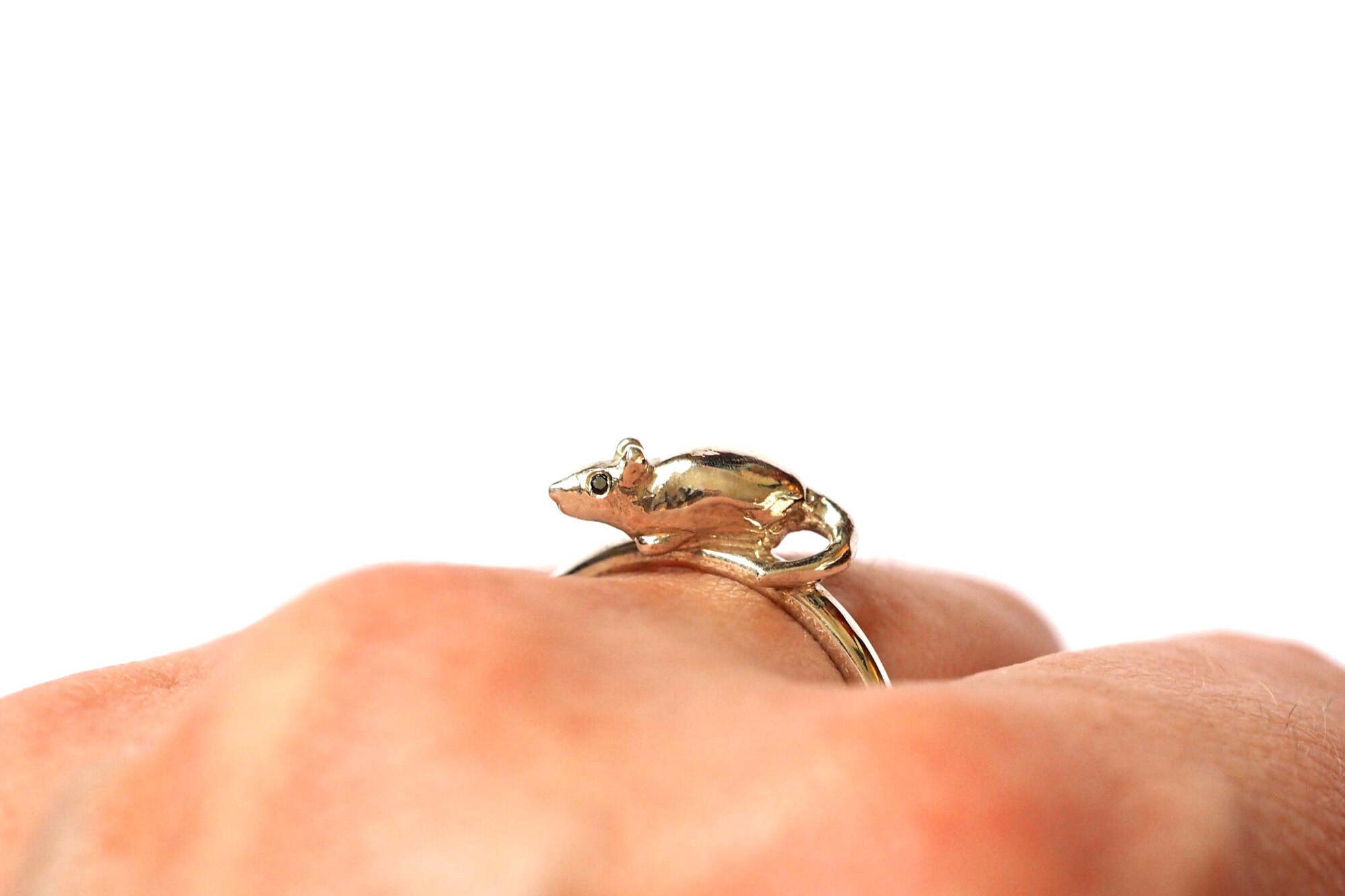 Mouse Ring Silver Mouse Ring Handmade Silver Ring Mouse Etsy UK
