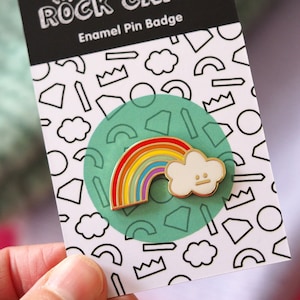 Cloud and Rainbow Enamel Pin / Enamel Pin Badge / Kawaii Brooch / Cute Brooch / RockCakes