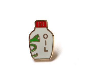 Snake Oil Enamel Pin Badge / Fun Enamel Pin / Snake Brooch /  Humorous Pin Badge /  Cure All Elixir / RockCakes Illustrated Jewellery