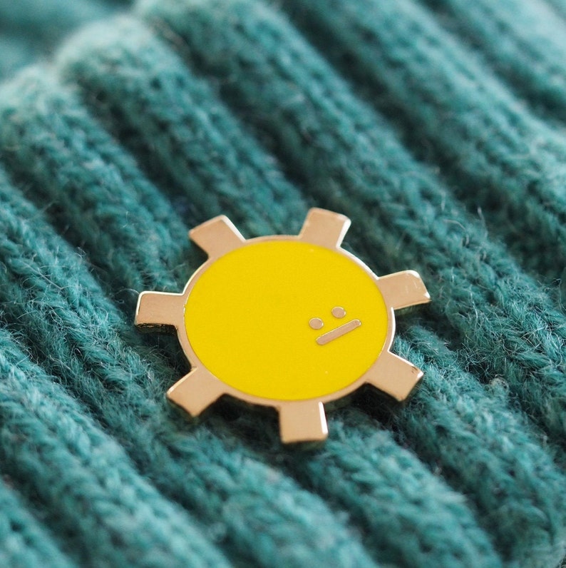 Sunshine Enamel Pin Badge / Sunshine Brooch / Sun Brooch / Sun Metal Pin / RockCakes image 5