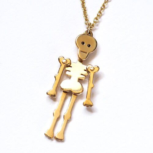Skeleton Necklace Gold Skeleton 