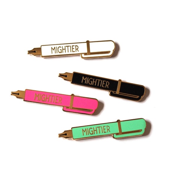 The Pen is Mightier than the Sword / Pen Enamel Pin / Enamel Pin Badge / Writer Gift / Teacher Gift / RockCakes