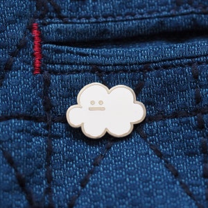 Cloud Enamel Pin Badge / Cloud Brooch / Cloud Pin / Cute Cloud / Kawaii Cloud Brooch / Every Cloud Has A Silver Lining / RockCakes Jewellery image 3