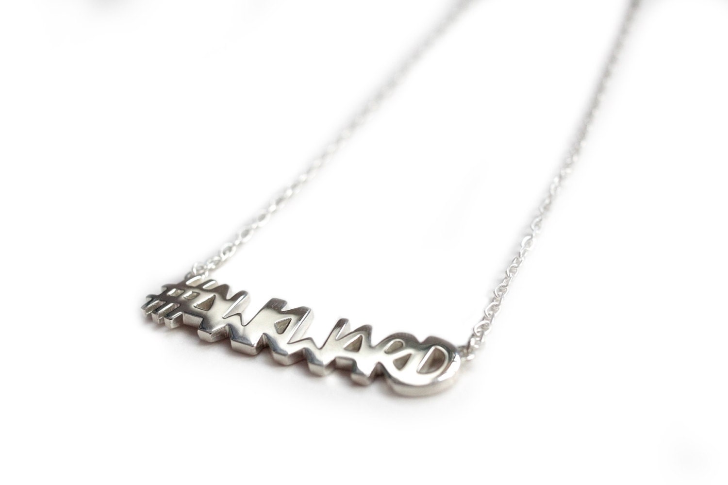 Hashtag Awkward Necklace Handmade Sterling Silver. Only one Etsy